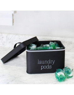 Contenedor de cápulas de lavandería AuldHome Design Negro 2.6L 2