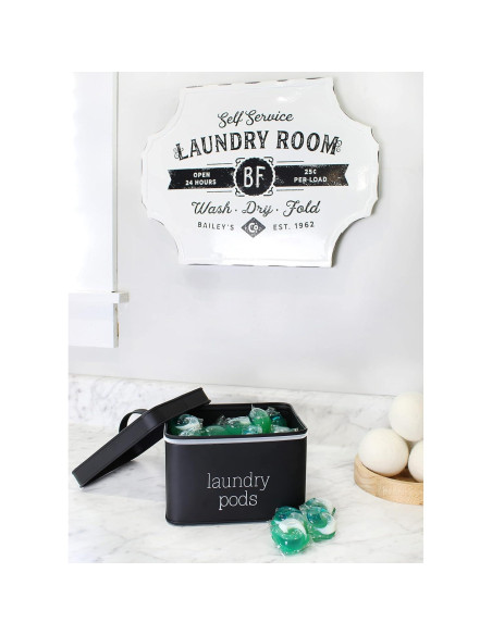 Contenedor de cápulas de lavandería AuldHome Design Negro 2.6L