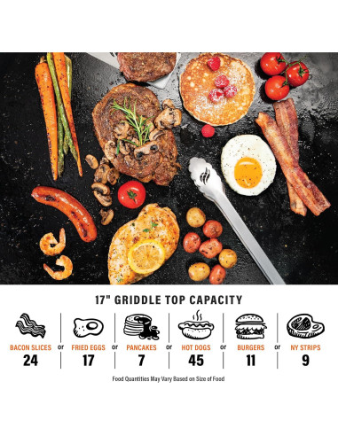 Plancha de Mesa Blackstone 17" Acero Inoxidable Portátil