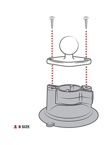 Base de Ventosa RAM MOUNTS RAP-B-224-1U 8.38 cm para Parabrisas