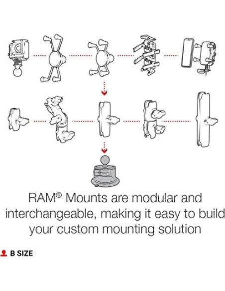 Base de Ventosa RAM MOUNTS RAP-B-224-1U 8.38 cm para Parabrisas
