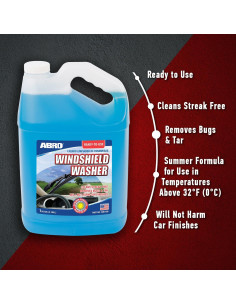 Líquido Limpiaparabrisas ABRO 3.78L Listo para Usar 2-en-1 2