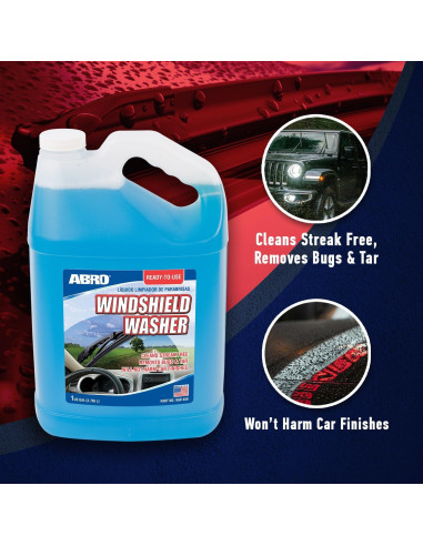 Líquido Limpiaparabrisas ABRO 3.78L Listo para Usar 2-en-1