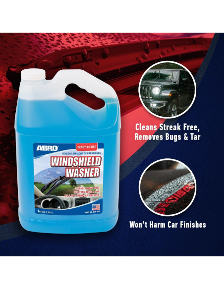 Líquido Limpiaparabrisas ABRO 3.78L Listo para Usar 2-en-1