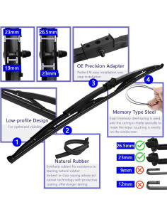 Limpiaparabrisas RV MYEONGD 40" Alta Resistencia + 20 Tabletas 2