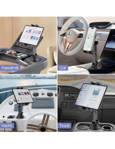 Soporte para Tablet en Portavasos OHLPRO, Ajustable 5-13" 2