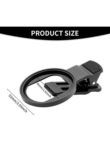 Filtro de Lente 3 en 1 EMVANV para Teléfono 52mm CPL Macro Estrella