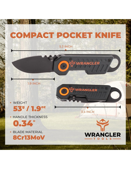 Cuchillos de Bolsillo Compactos Wrangler Tools 2-Pack EDC
