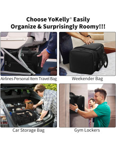 Bolsa de viaje pequeña Yokelly 43 cm negra para gimnasio y deporte 2