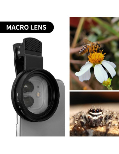 Filtro de Lente 3 en 1 EMVANV para Teléfono 52mm CPL Macro Estrella