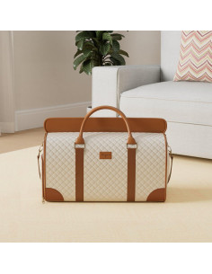 Bolsa Duffle Convertible Jenni 3 en 1 45L Beige con Compartimento para Zapatos 2