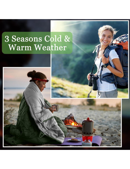 Paquete de 6 Sacos de Dormir Macarrie 4 Estaciones 210x75cm