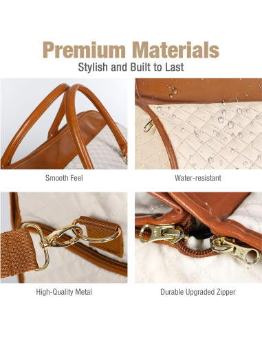 Bolsa Duffle Convertible Jenni 3 en 1 45L Beige con Compartimento para Zapatos