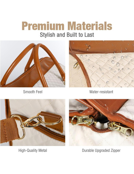 Bolsa Duffle Convertible Jenni 3 en 1 45L Beige con Compartimento para Zapatos