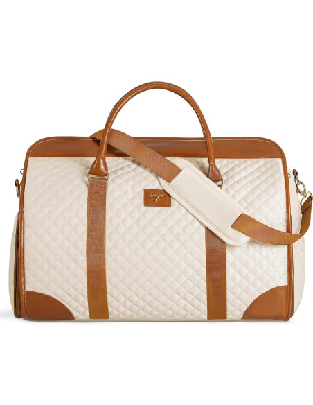 Bolsa Duffle Convertible Jenni 3 en 1 45L Beige con Compartimento para Zapatos