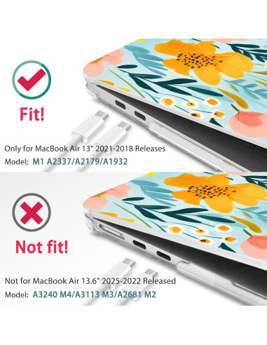Funda Dura May Chen para MacBook Air 13" Retina 2021-2018 Floral
