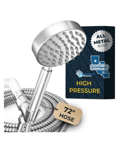 Cabezal de Ducha Handheld HammerHead Showers Níquel Cepillado 1.75 GPM