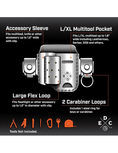 Funda de Cuero EDC 1791 para Multiherramienta y Linterna