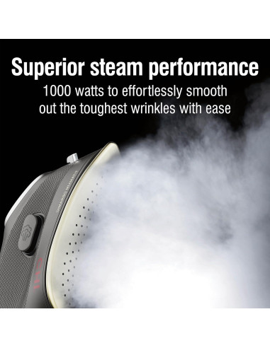 Plancha Mini de Vapor CHI 1000W Cerámica Titanio Negro