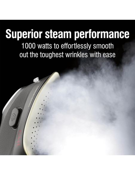 Plancha Mini de Vapor CHI 1000W Cerámica Titanio Negro