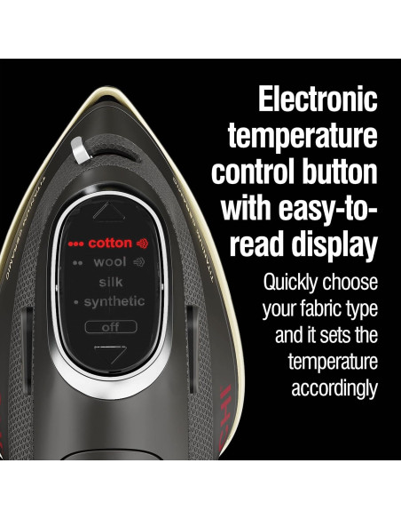 Plancha Mini de Vapor CHI 1000W Cerámica Titanio Negro