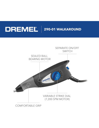 Dremel Grabador Rotativo 127V con Plantilla para Grabado