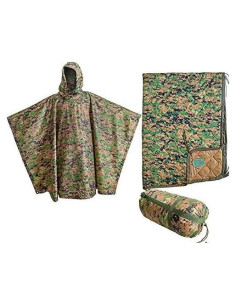 Poncho Militar USGI Industries Multiuso Camuflaje 157.5x208.3cm