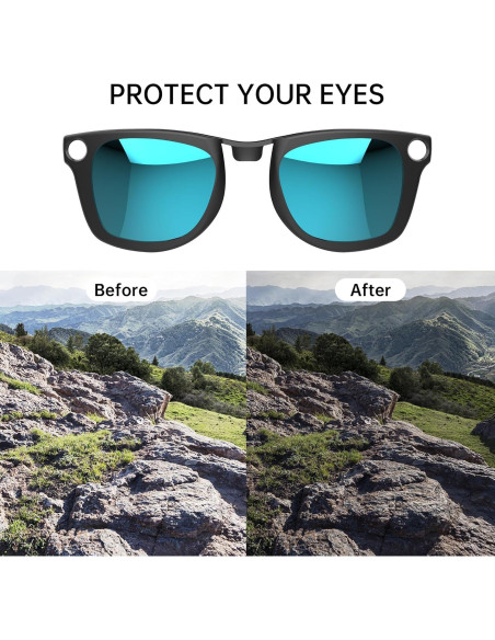 4 Piezas Clip Polarizado HiBloks para Ray-Ban Meta Wayfarer M