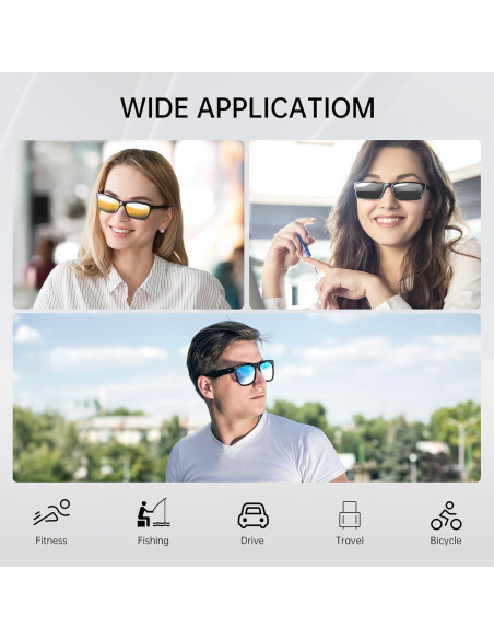 4 Piezas Clip Polarizado HiBloks para Ray-Ban Meta Wayfarer M