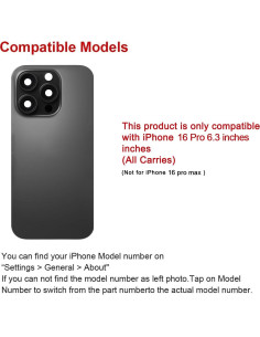 Reemplazo Cristal Trasero iPhone 16 Pro Titanio Negro + Kit Herramientas 2