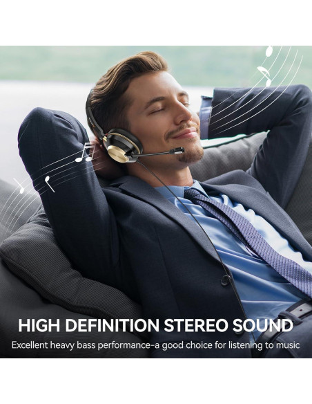 Auricular USB Wantek 882K con micrófono y cancelación de ruido