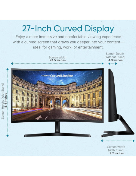 Monitor Curvo Samsung 27" FHD 1920x1080 VA HDMI VGA