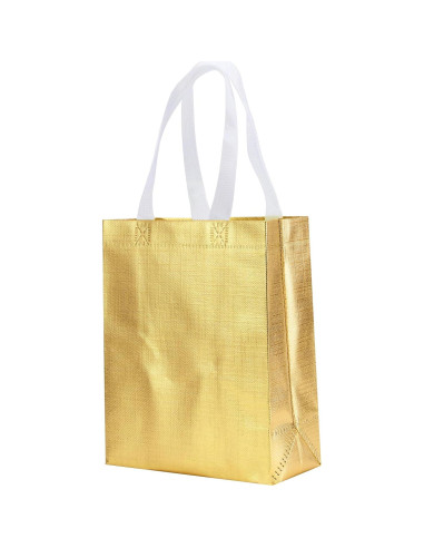 Bolsas de Regalo Reutilizables Tendwarm 12 Pcs Doradas 20x10x25 cm