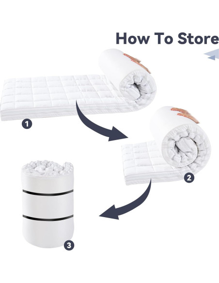 Colchón enrollable para cuna Aurour 190.5x61cm viscoelástico