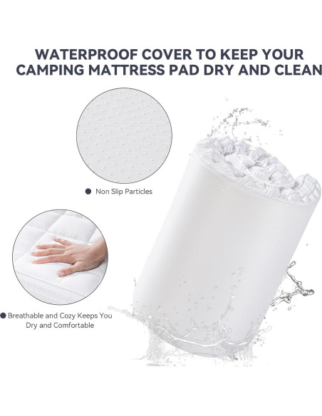 Colchón enrollable para cuna Aurour 190.5x61cm viscoelástico