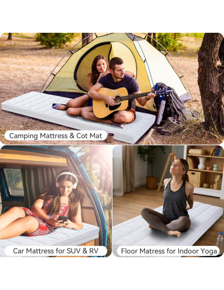 Colchón enrollable para cuna Aurour 190.5x61cm viscoelástico