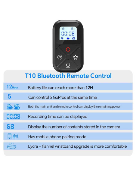 Control Remoto Inalámbrico TELESIN para GoPro con Pantalla LCD