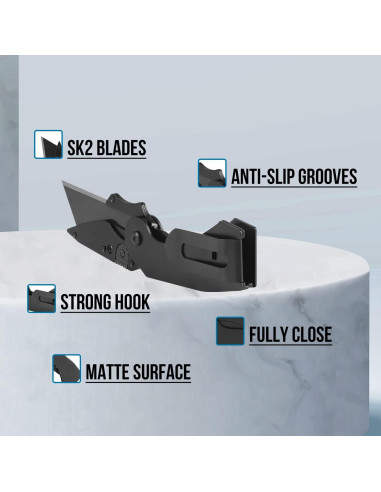 Cuchillo Utility Plegable Lichamp C6BK 9.19cm Acero Inoxidable