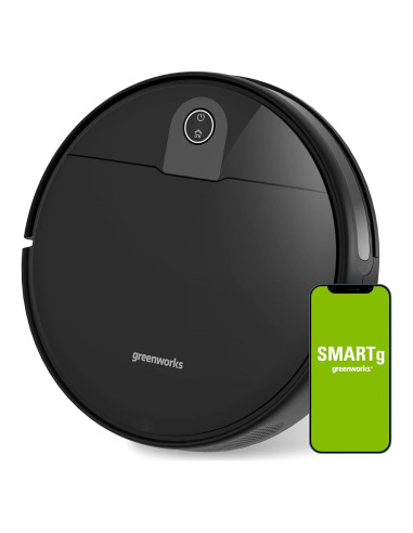 Aspiradora Robótica Greenworks GRV-1010 Wi-Fi 2200Pa para Mascotas