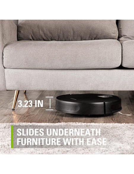 Aspiradora Robótica Greenworks GRV-1010 Wi-Fi 2200Pa para Mascotas