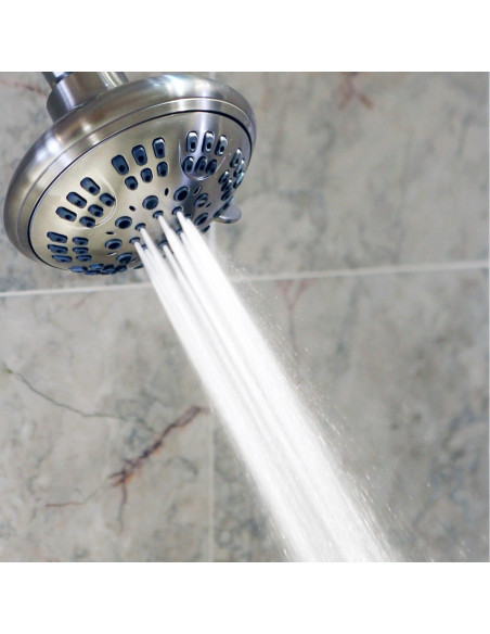 Cabezal de Ducha Aqua Elegante Níquel Cepillado 1.8 GPM 6 Modos