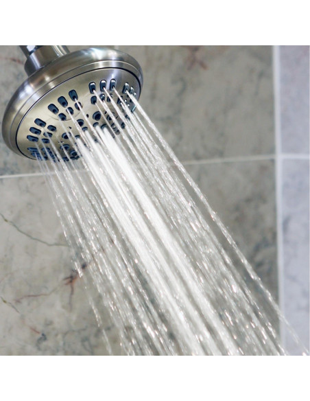 Cabezal de Ducha Aqua Elegante Níquel Cepillado 1.8 GPM 6 Modos