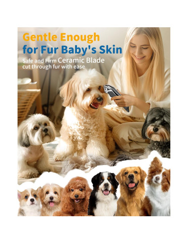 Cortadora de Perros Inalámbrica TURN RAISE 7000rpm con LED