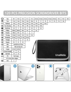 Kit de Herramientas 140 en 1 UnaMela para PC y Electrónica 2
