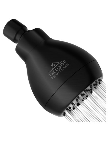 Cabezal de Ducha Alta Presión Heatsistence Negro Mate 1.8 GPM