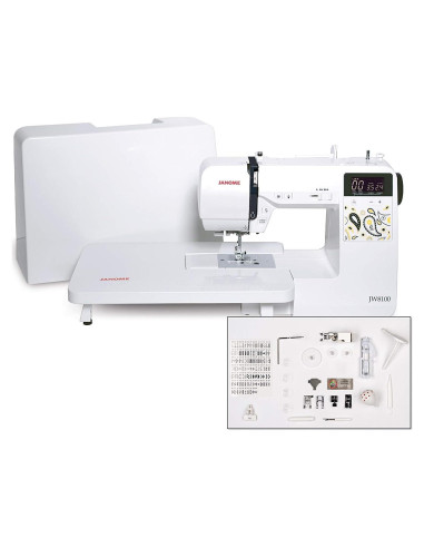 Máquina de Coser Computarizada Janome JW8100 con 100 Puntadas y Accesorios