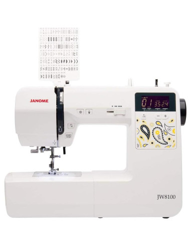 Máquina de Coser Computarizada Janome JW8100 con 100 Puntadas y Accesorios