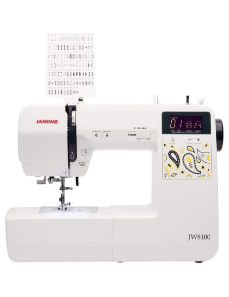 Máquina de Coser Computarizada Janome JW8100 con 100 Puntadas y Accesorios