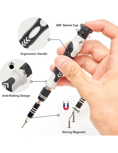 Juego de Destornilladores de Precisión STREBITO 124 Piezas