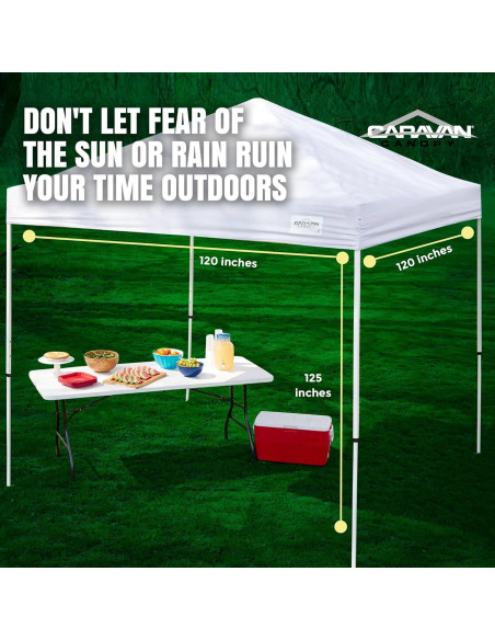 Carpa Plegable Pro 3x3m Caravan Canopy Blanca Resistente UV